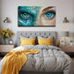 Human And Animal Eyes Wall Art Canvas Office Home Room Framed 80x45cm