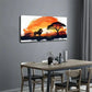 Lone Lion Under Sunset Wall Art Canvas Office Home Room Framed 120x60cm