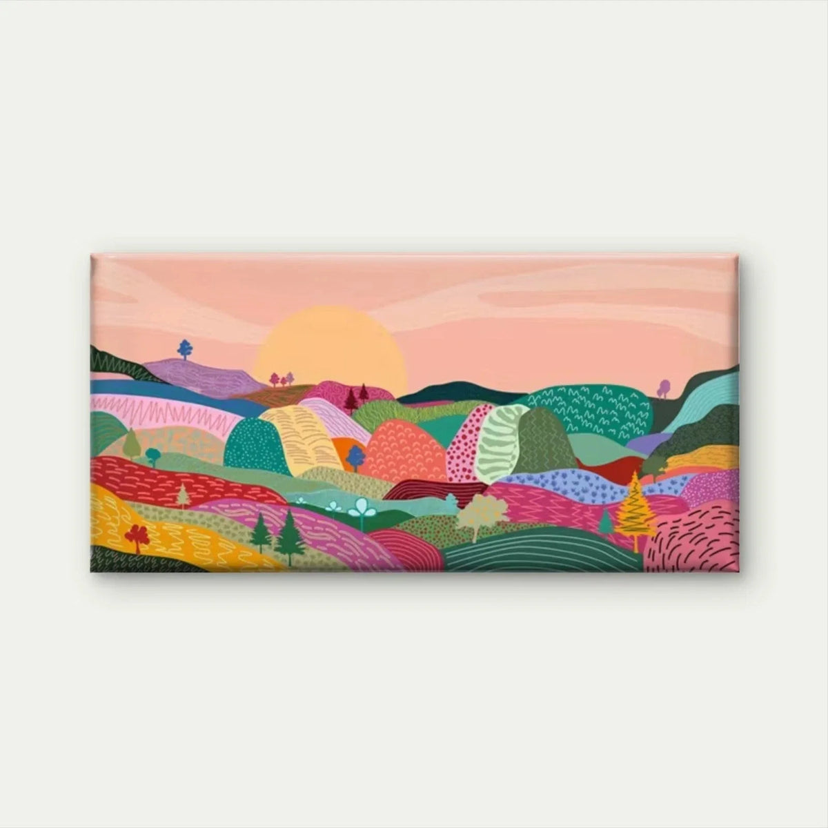 Country Garden Landscape Wall Art Canvas Office Home Room Framed 120x60cm