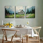 3pcs Cottage Meadow Wildflower Metal Print Ready to Hang Art
