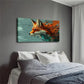 Modern Minimalist Fox Head Wall Art Canvas Office Home Room Framed 120x60cm