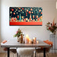 Banquet Scene Red Wine Glasses Wall Art Canvas Office Home Room Framed 120x60cm