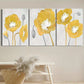3pcs Yellow-Gray Elegant Light Luxury Metal Print Ready to Hang Art