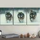 3pcs Paintings Featuring a Fierce Wolf Pack Metal Print Ready to Hang Art