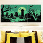 3pcs  Graveyard Halloween Theme,Metal Print Ready to Hang Art