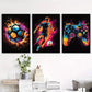 3pcs Abstract Soccer Player Modern Art Canvas Framed 40x60cm - High Quality Print 100% Australian Made Wall Canvas Ready to Hang