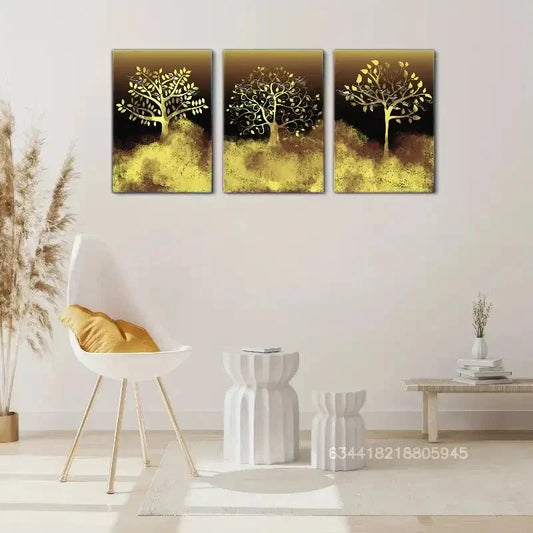 3pcs , fortune tree, fairy tree, Metal Print Ready to Hang Art