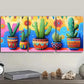 3pcs Cactus in Colorful Flower POTS Painting Wall Art Set Canvas Framed 40x60cm - High Quality Print 100% Australian Made Wall Canvas Ready to Hang