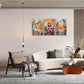 3pcs Tiger Monkey Lion Colorful Animal Art Print Metal Print Ready to Hang Art