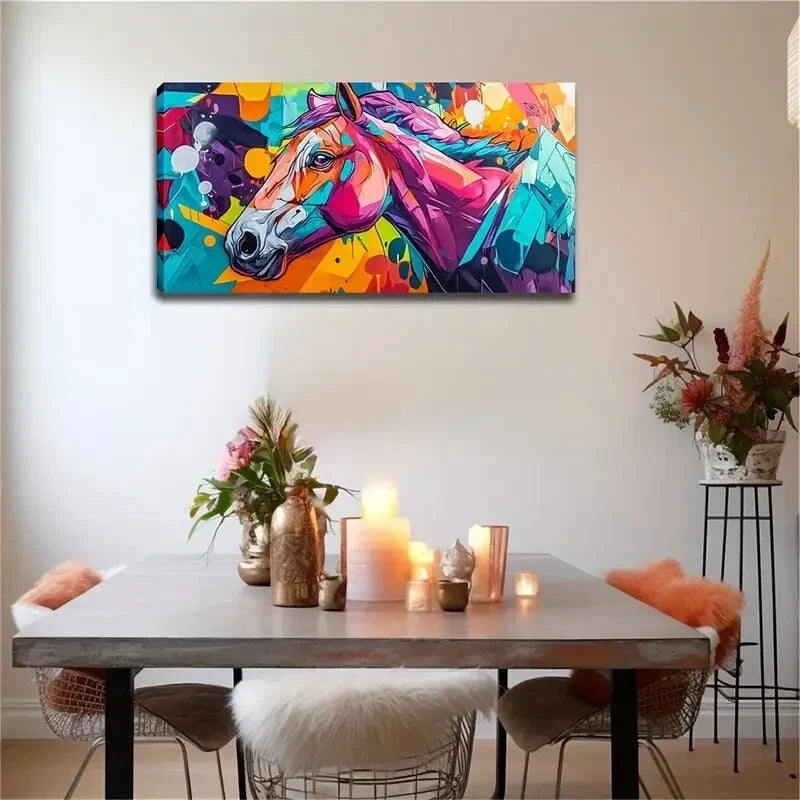 Combining Geometric Shapes Wall Art Canvas Office Home Room Framed 120x60cm