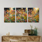 3pcs Klimt Flower Garden Painting Metal Print Ready to Hang Art