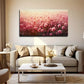 Pink Flower Sea Minimalist Wall Art Canvas Office Home Room Framed 80x45cm