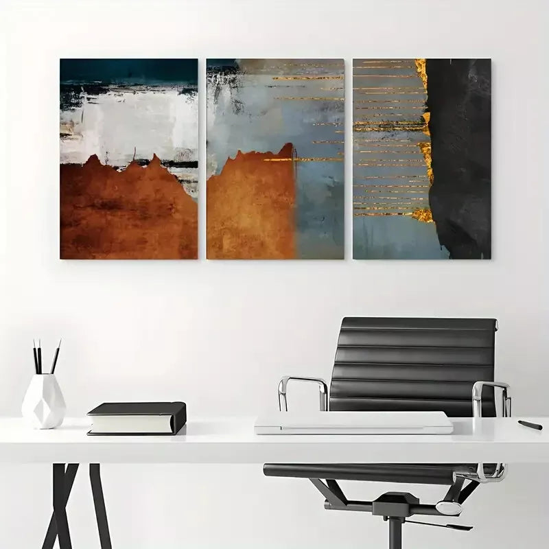 3pcs Mid Century Modern Sage Green Bold Canvas Framed 40x60cm - High Quality Print 100% Australian Made Wall Canvas Ready to Hang