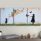 3pcs Little girl and butterfly balloon Wall Art Set Canvas Framed 40x60cm - High Quality Print 100% Australian Made Wall Canvas Ready to Hang