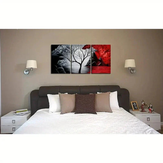 3pcs Abstract Paintings Metal Print Ready to Hang Art