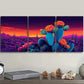 3pcs Surreal cactus Art Painting Metal Print Ready to Hang Art