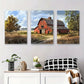 3pcs Rustic Barn Landscape Autumn Farmhouse Metal Print Ready to Hang Art