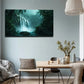 Realistic Jungle Waterfall Wall Art Canvas Office Home Room Framed 120x60cm