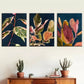 3pcs tropical plant leaf art decoration, plant    Wall Art Set Canvas Framed 40x60cm - High Quality Print 100% Australian Made Wall Canvas Ready to Hang