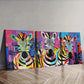 3pcs Cute baby zebra  Wall Art Set Canvas Framed 40x60cm - High Quality Print 100% Australian Made Wall Canvas Ready to Hang