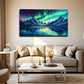 Vibrant Aurora Borealis Night Wall Art Canvas Office Home Room Framed 120x60cm