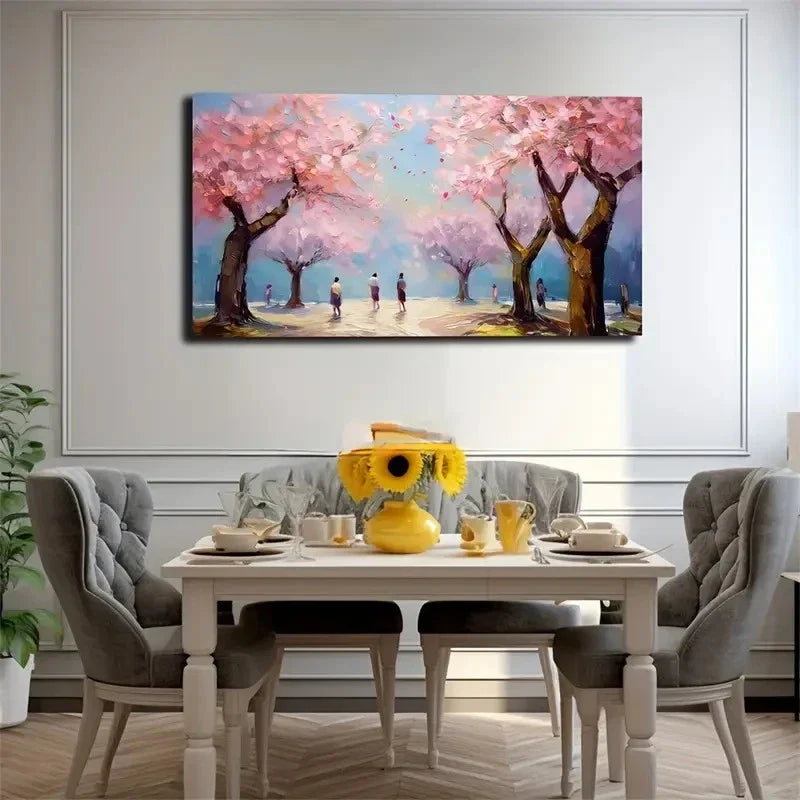 Serenity Cherry Blossom Trees Wall Art Canvas Office Home Room Framed 120x60cm