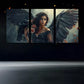 3pcs Crow On An Angles' Shoulder  Canvas Framed 40x60cm - High Quality Print 100% Australian Made Wall Canvas Ready to Hang