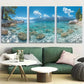 3pcs Serenity in Lake Tahoe Crystal Clear Waters Metal Print Ready to Hang Art