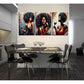 3pcs  Colorful Graffiti Afro Wine Girl  Metal Print Ready to Hang Art