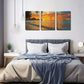 3pcs Sunset & Sea View Canvas Framed 40x60cm - High Quality Print 100% Australian Made Wall Canvas Ready to Hang