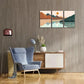 3pcs Distant Mountains and Sea Decorative Poster Metal Print Ready to Hang Art