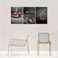 3pcs Vibrant Pool Balls & Cues Metal Print Ready to Hang Art