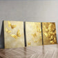 3pcs Butterfly oil painting in gold leaf Wall Art Set Canvas Framed 40x60cm - High Quality Print 100% Australian Made Wall Canvas Ready to Hang