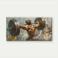 Male Weightlifting Bodybuilding Wall Art Canvas Office Home Room Framed 120x60cm
