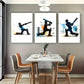 3pcs Sports Art Colorful Posters Dormitory Metal Print Ready to Hang Art