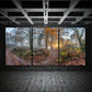 3pcs Misty Forest Sunrise Sunlight Through Trees Metal Print Ready to Hang Art