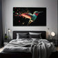 Hummingbird Vibrant Colorful Wall Art Canvas Office Home Room Framed 120x60cm