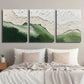 3pcs Abstract Texture Ocean Beach Oil Painting Metal Print Ready to Hang Art