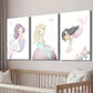 3pcs Mermaid with Long Flowing Hair Wall Art Set Canvas Framed 40x60cm - High Quality Print 100% Australian Made Wall Canvas Ready to Hang