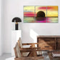 3pcs , Seascape, sea, boat in the sea landscape Metal Print Ready to Hang Art