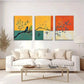 3pcs Nature-Inspired Birds And Branch Abstract Metal Print Ready to Hang Art