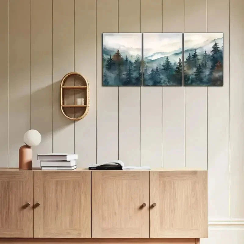 3pcs Tasteful Space Visual Enjoyment Landscape Metal Print Ready to Hang Art