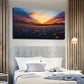 Vibrant Orange Sky Garden Wall Art canvas office home room framed 120x60cm