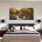 Rustic Autumn Landscape Wall Art Canvas Office Home Room Framed 120x60cm