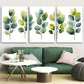 3pcs Watercolor Green Leaves Minimalist Botanical Metal Print Ready to Hang Art