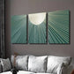 3pcs Bohemian Style Abstract Teal Lines Wall Art Set Canvas Framed 40x60cm - High Quality Print 100% Australian Made Wall Canvas Ready to Hang