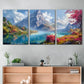 3pcs Mountain Scenery Printing Metal Print Ready to Hang Art