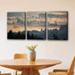 3pcs Misty Forest & Small Town Decoration Wall Art Set Canvas Framed 40x60cm - High Quality Print 100% Australian Made Wall Canvas Ready to Hang