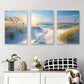 3pcs Ocean Waves and Sandy Path Metal Print Ready to Hang Art