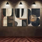 3pcs Beige Vase Style, Black & Brown Minimalist Metal Print Ready to Hang Art